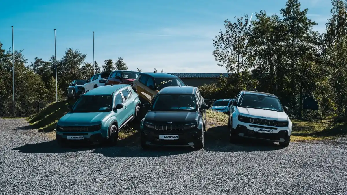 Drei Jeep Modelle auf einem Hügel bei Autohaus Johannsen in Drochtersen
