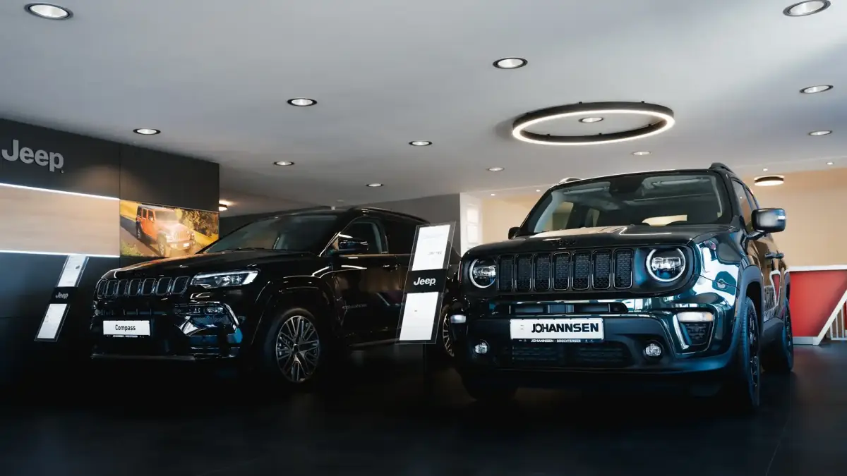 Jeep Neuwagen im Showroom von Autohaus Johannsen